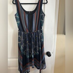 BeBop High Low Sleeveless Lined Midi Dress w/Tie Waist    Size M